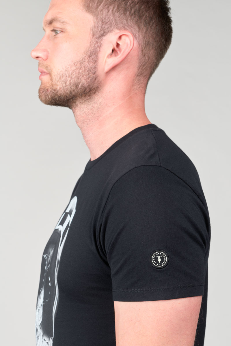 T-shirt Peralta in schwarz