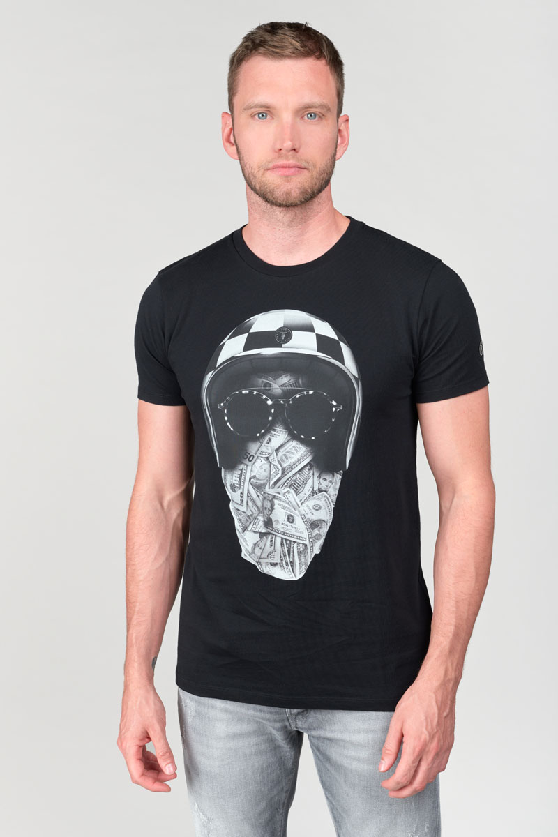 T-shirt Peralta in schwarz