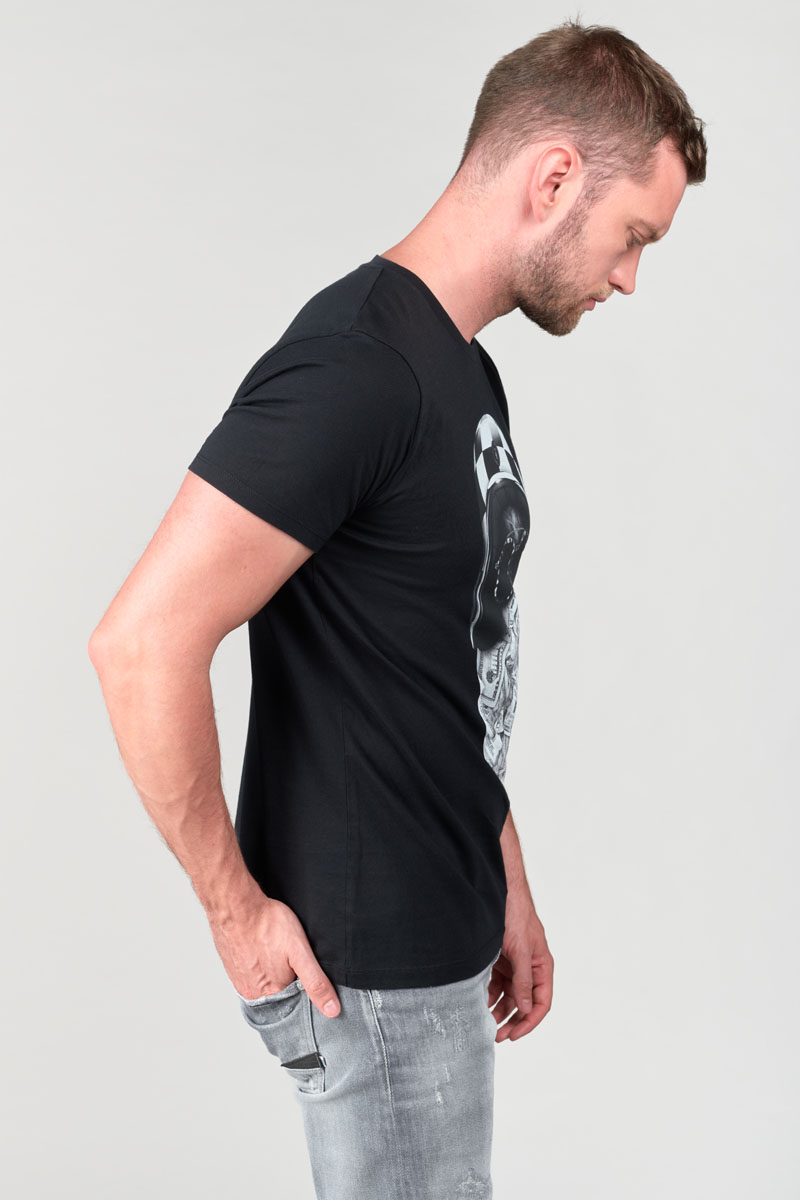 T-shirt Peralta in schwarz
