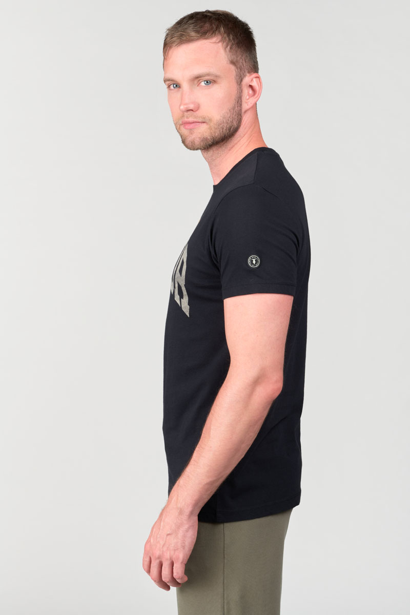 T-shirt Wells in schwarz