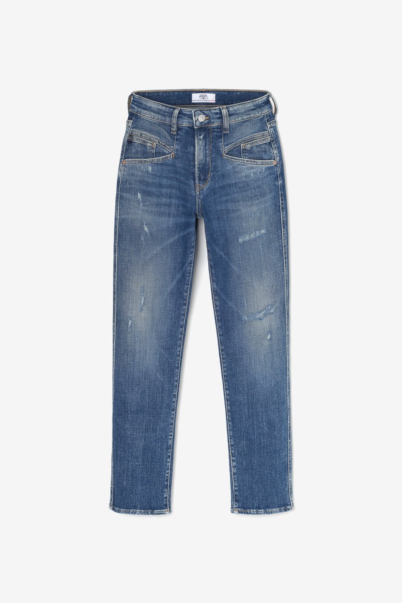 Jeans 400/17 mom Quers high waist 7/8 destroy blau Nr.3