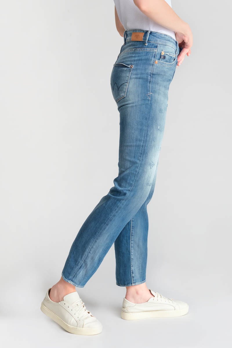 Jeans 400/18 mom Basic high waist 7/8 destroy blau Nr.4