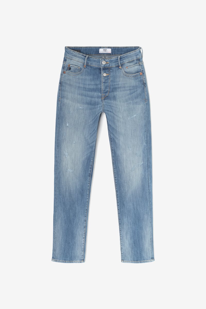 Jeans 400/18 mom Basic high waist 7/8 destroy blau Nr.4