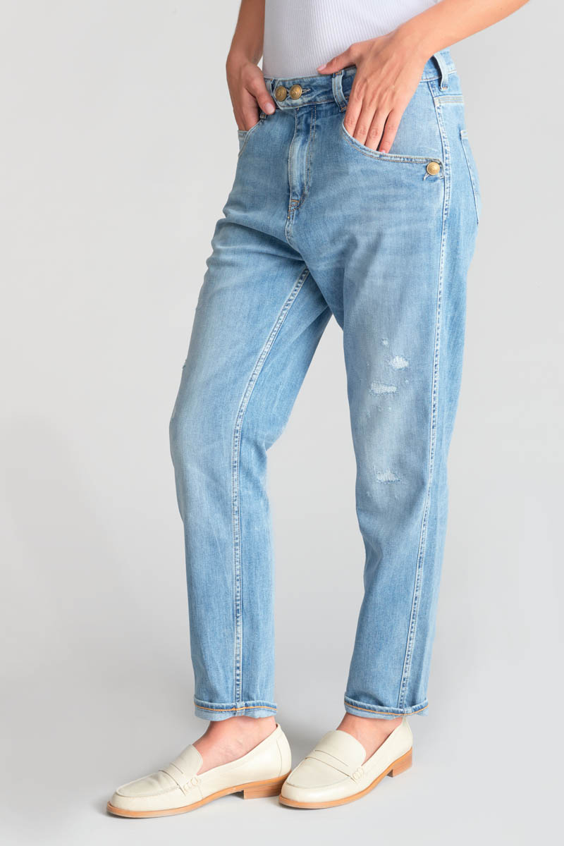 Jeans 400/60 girlfriend Mana high waist destroy blau Nr.5