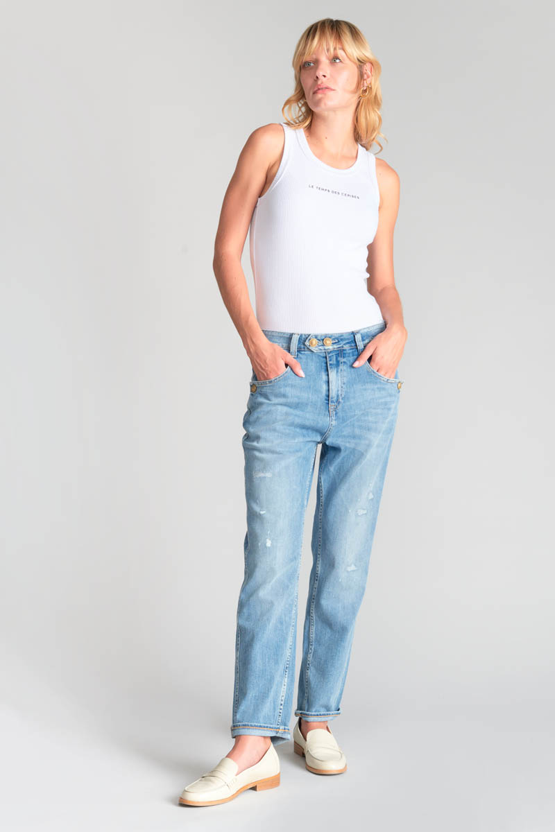 Jeans 400/60 girlfriend Mana high waist destroy blau Nr.5
