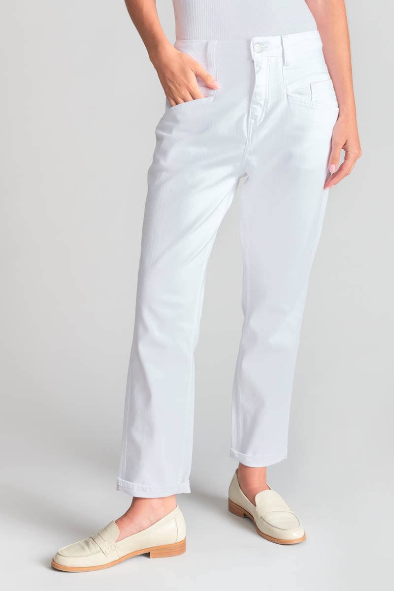 Jeans 400/60 girlfriend Thil high waist weiß 