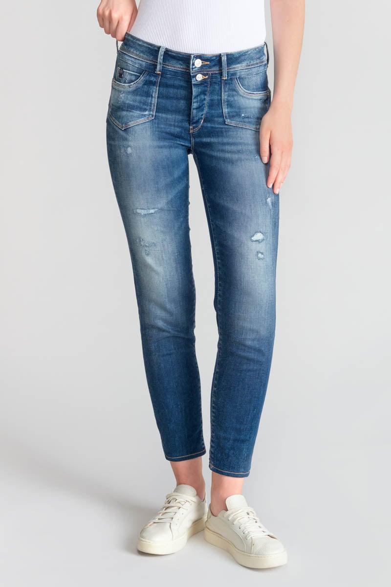 Jeans pulp slim Lem high waist 7/8 destroy blau Nr.2