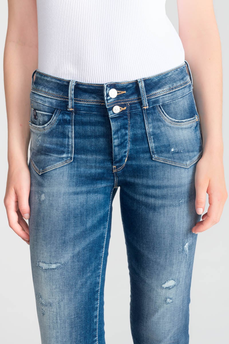 Jeans pulp slim Lem high waist 7/8 destroy blau Nr.2