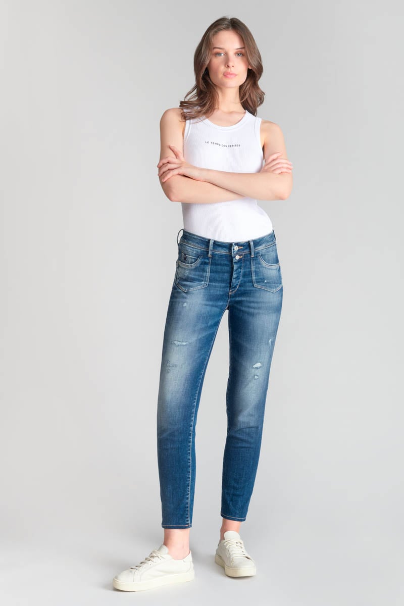 Jeans pulp slim Lem high waist 7/8 destroy blau Nr.2