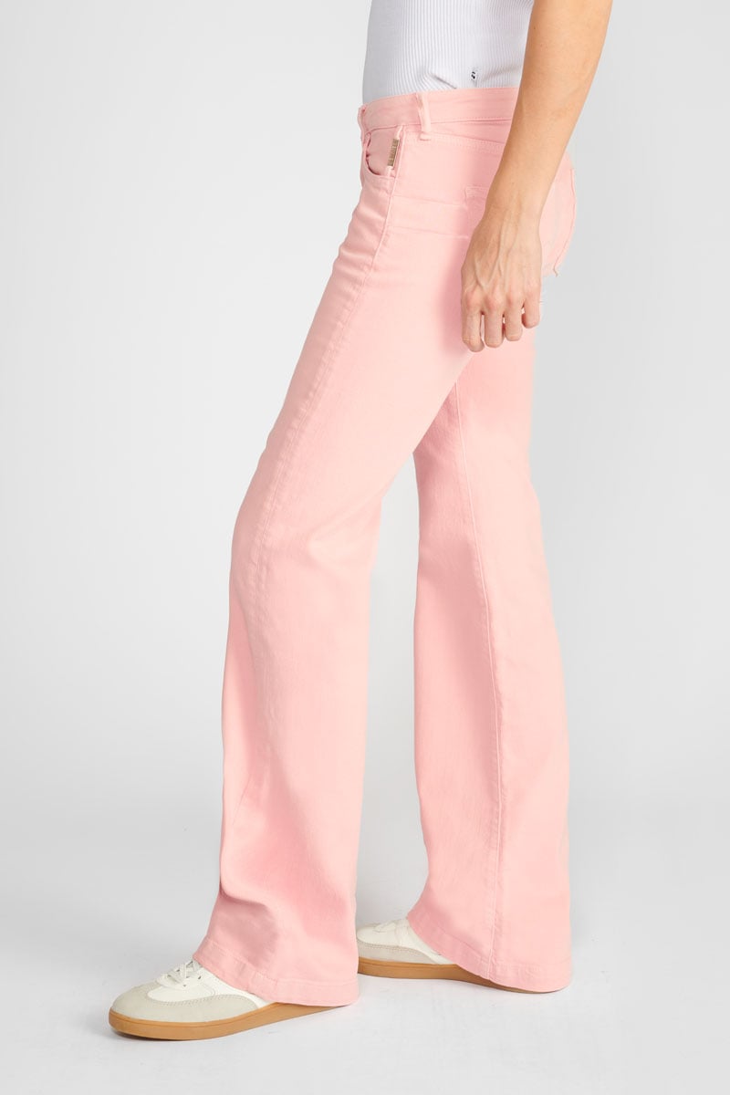 Jeans flare Maes rosa