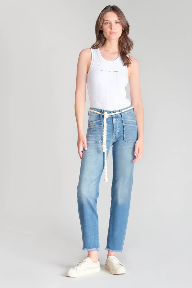 Jeans Pricilia high waist 7/8 destroy blau Nr.4