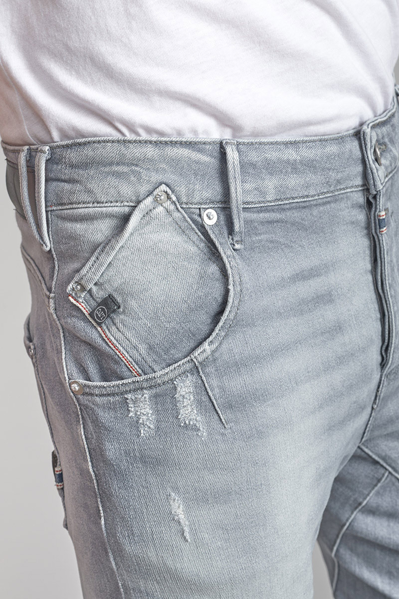 Jeans 900/03 tapered twisted Alost destroy grau Nr.3