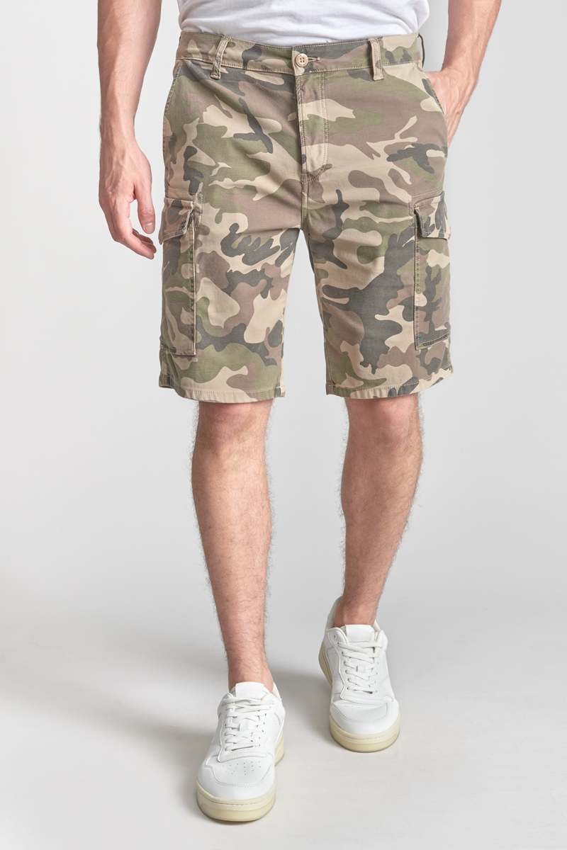 Bermuda-short Camo in weiß