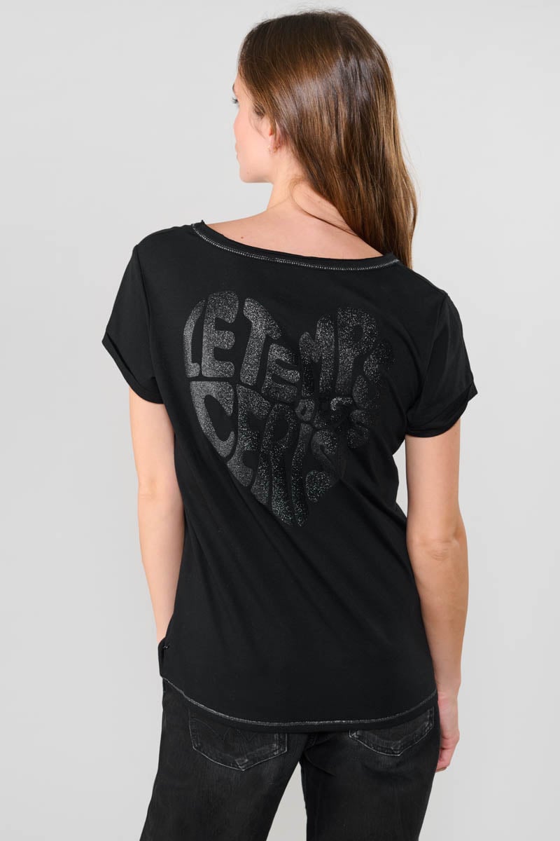 T-shirt Digori in schwarz