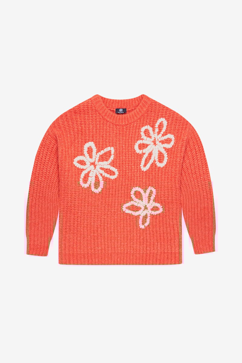 Pullover Flower in rot