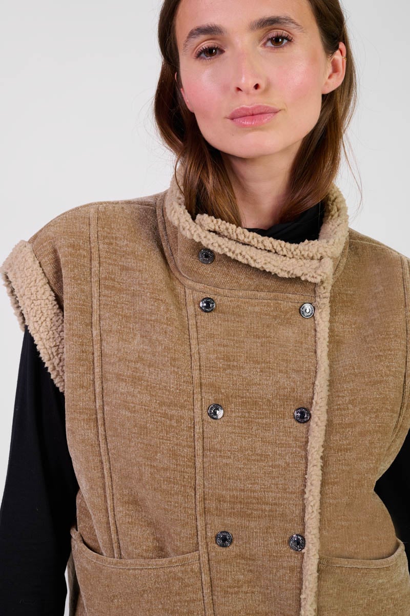 Ärmellose jacke Fuji in grau