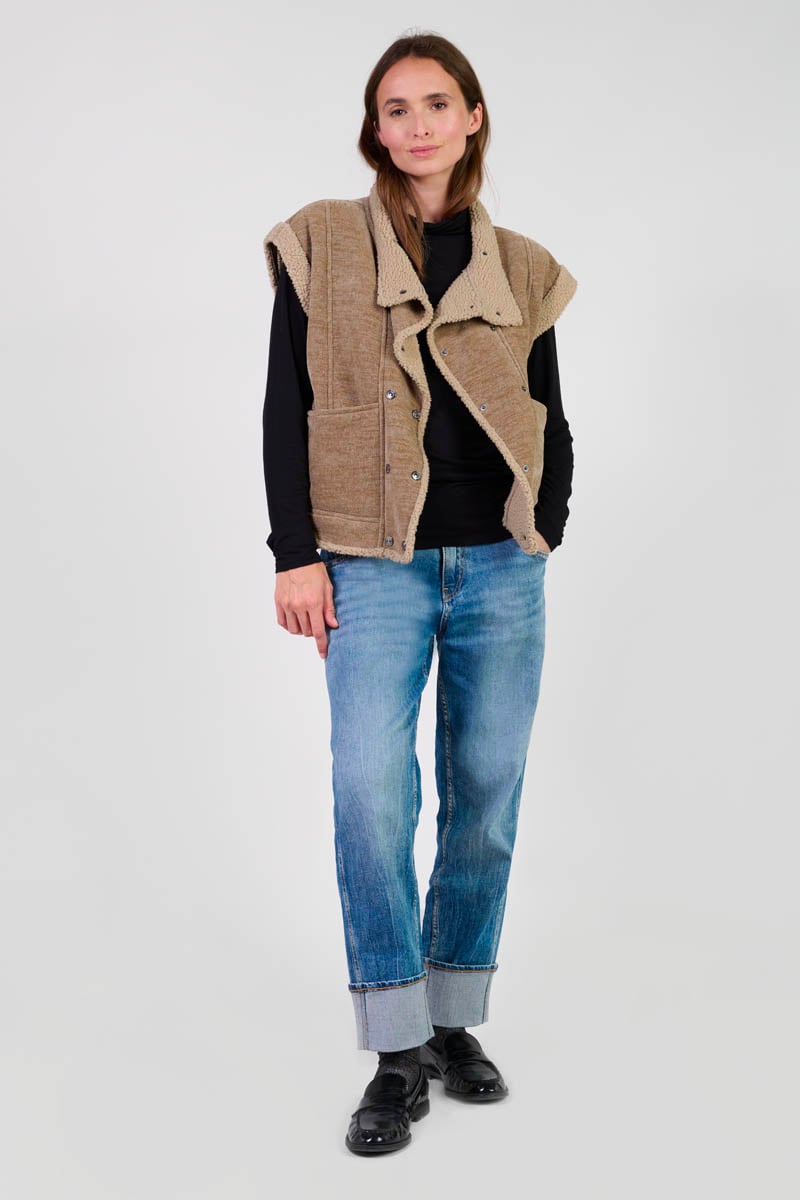 Ärmellose jacke Fuji in grau
