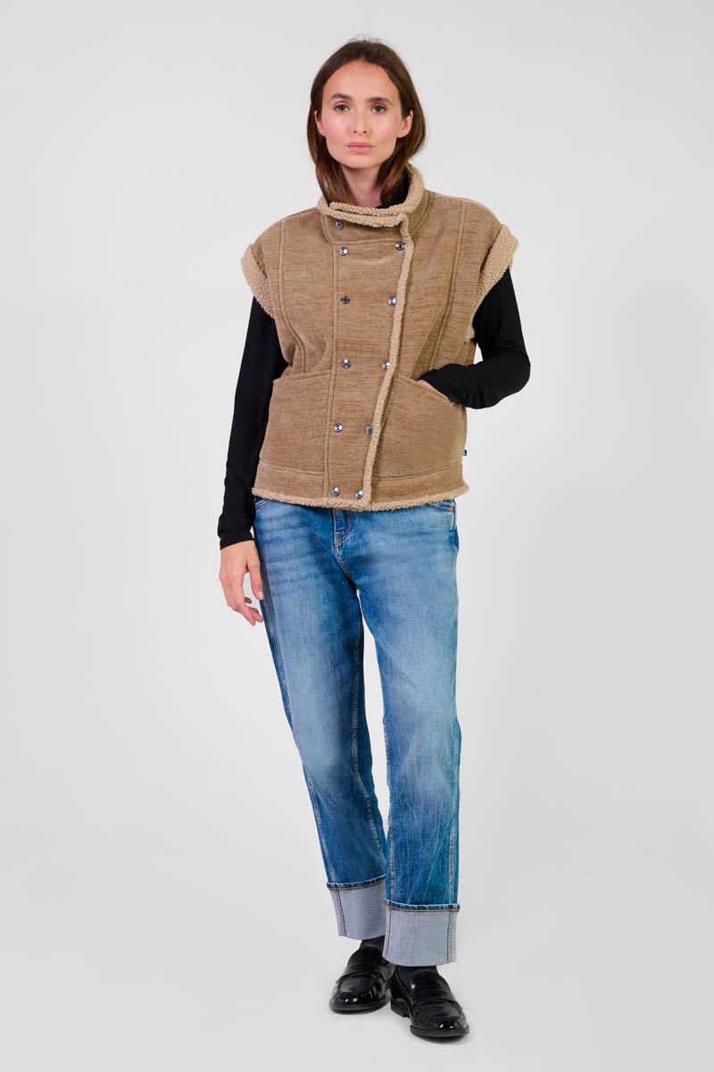 Ärmellose jacke Fuji in grau