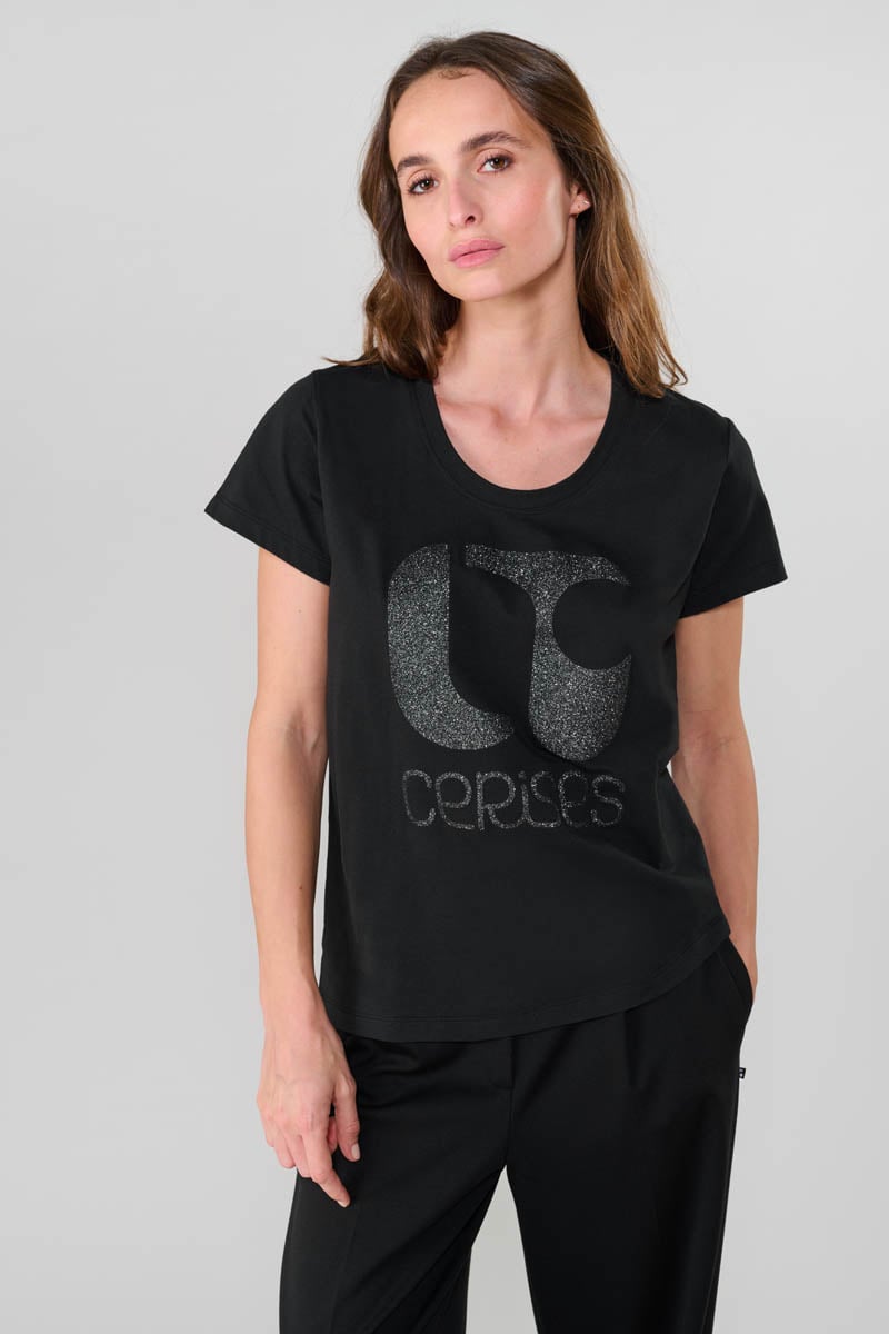T-shirt Taolo in schwarz