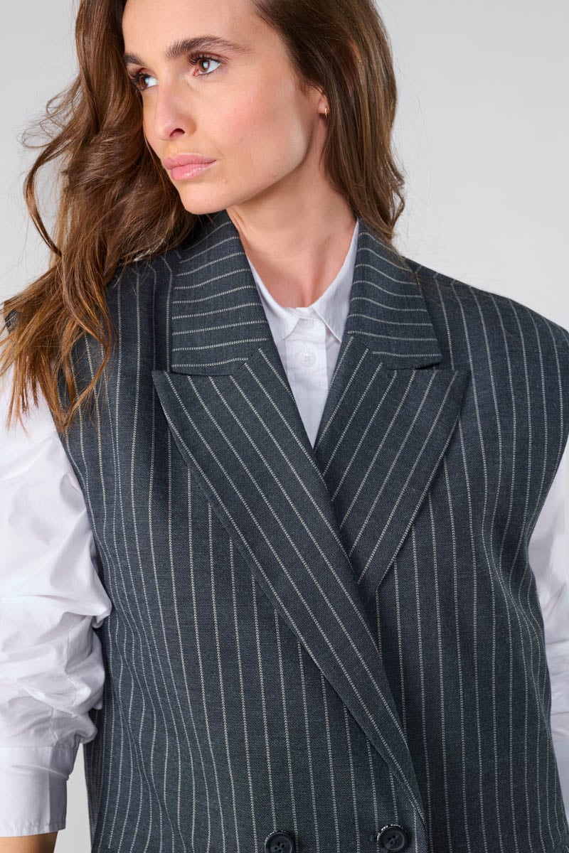 Ärmellose Blazerjacke Tillin grau