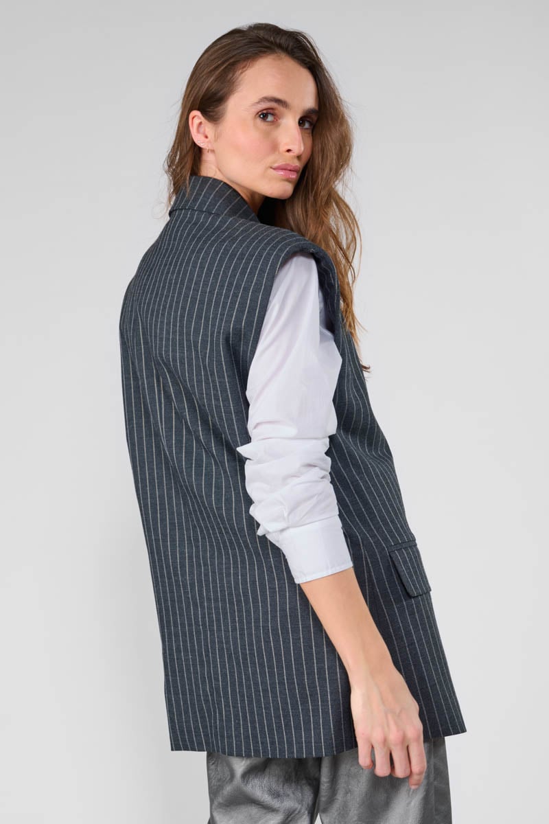 Ärmellose Blazerjacke Tillin grau