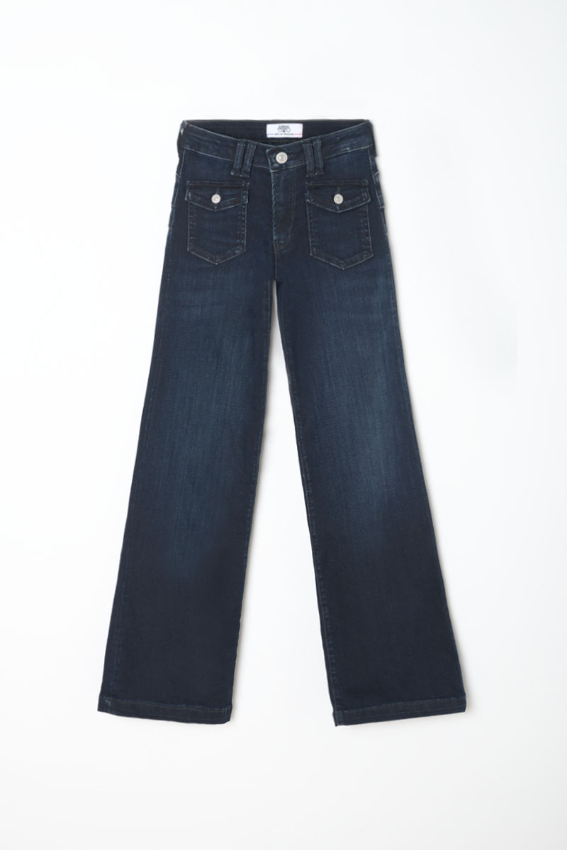 Jeans pulp flare high waist blau-schwarz Nr.1