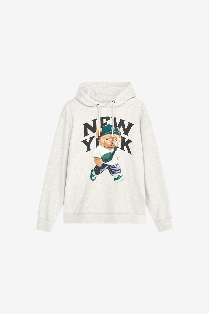 Kapuzen-sweatshirt Lam in grau