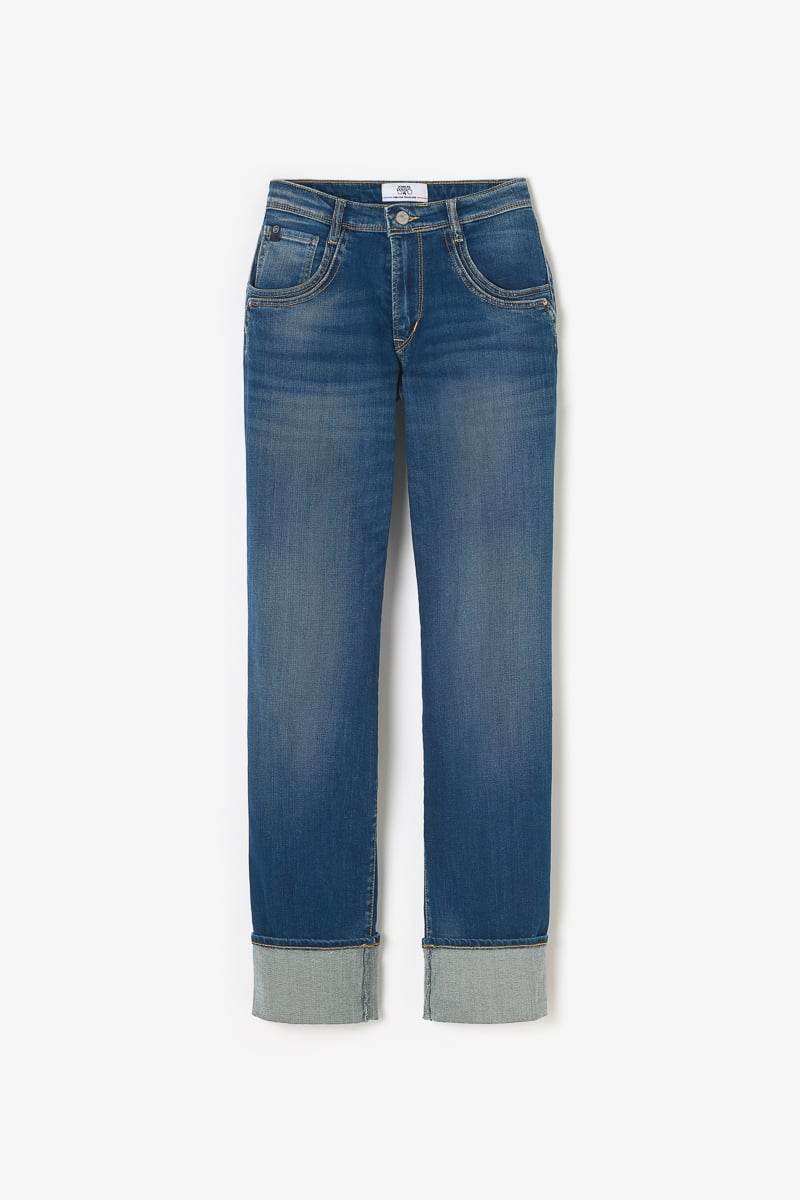 Jeans 400/28 wide leg Revers high waist blau Nr.2
