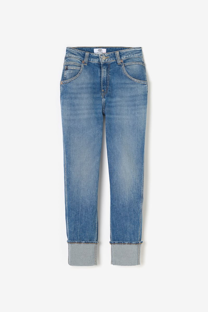 Jeans 400/60 girlfriend Jama high waist 7/8 blau Nr.4