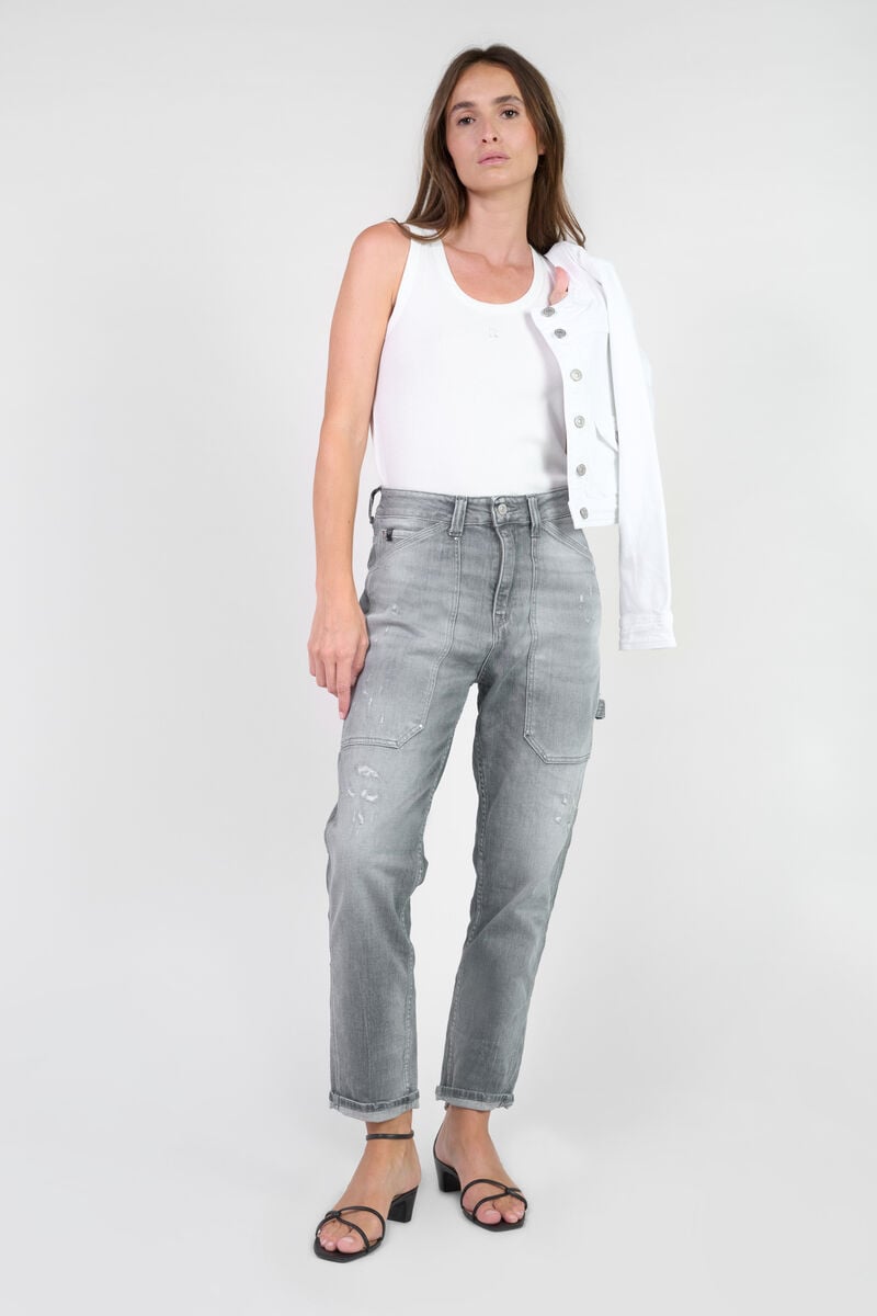 Jeans 400/60 girlfriend Union high waist destroy grau Nr.3