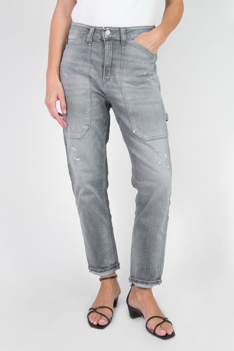 Jeans 400/60 girlfriend Union high waist destroy grau Nr.3