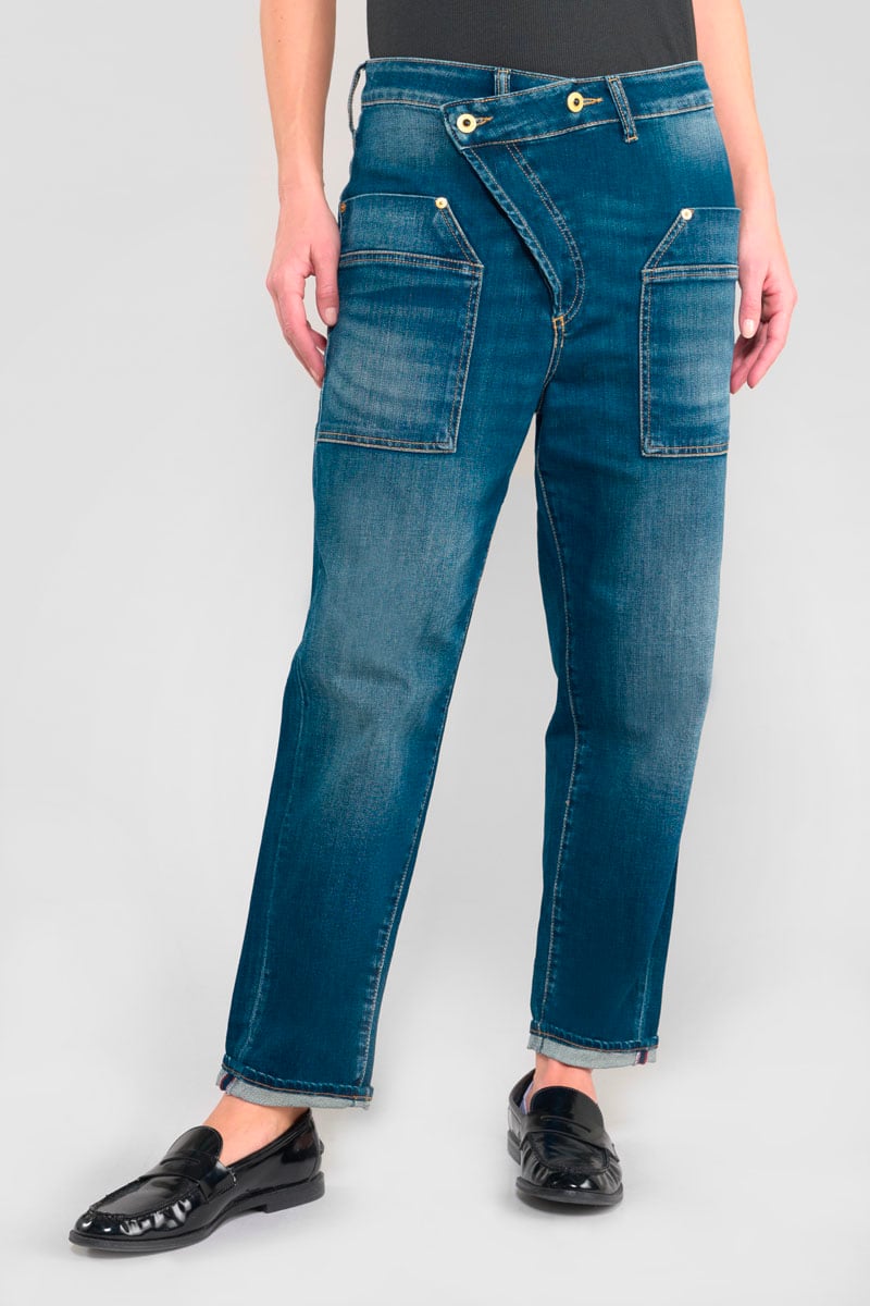 Jeans boyfit Cosy Pocket 7/8 blau Nr.2