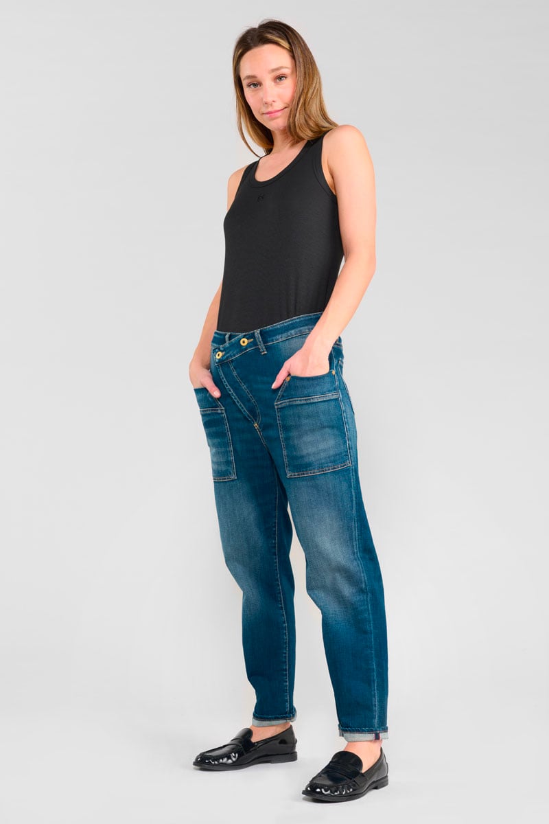 Jeans boyfit Cosy Pocket 7/8 blau Nr.2