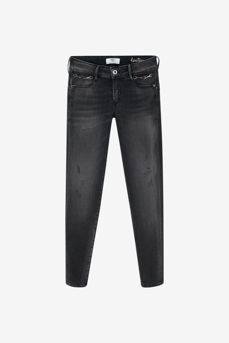 Jeans pulp slim Dalila 7/8 destroy schwarz Nr.1