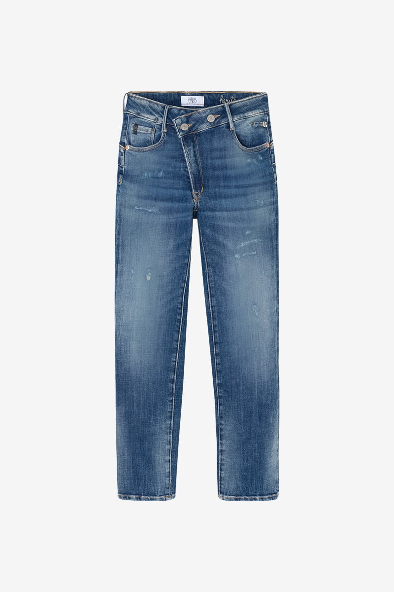 Jeans pulp regular Zep high waist 7/8 destroy blau Nr.3