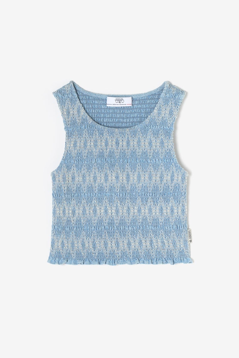 Top Vespagi in blau