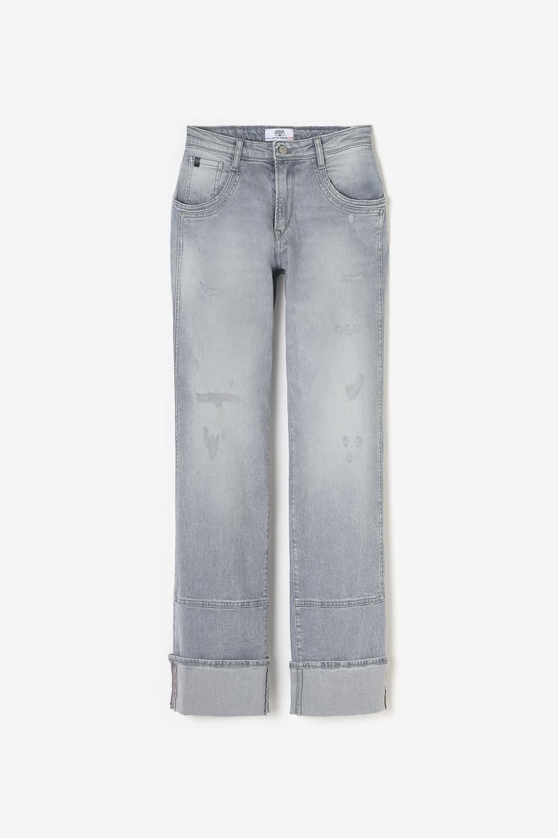 Jeans 400/28 wide leg Carlino High Waist destroy grau Nr. 3
