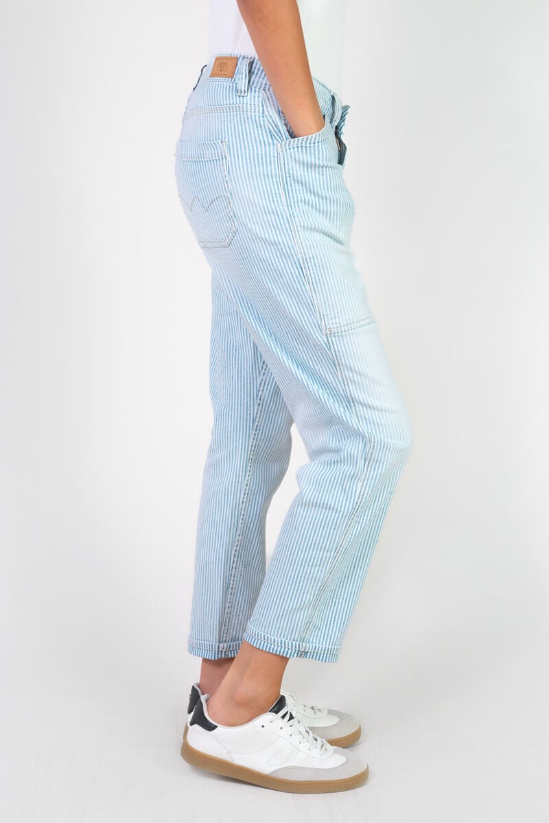 Jeans 400/60 girlfriend Union High Waist blau