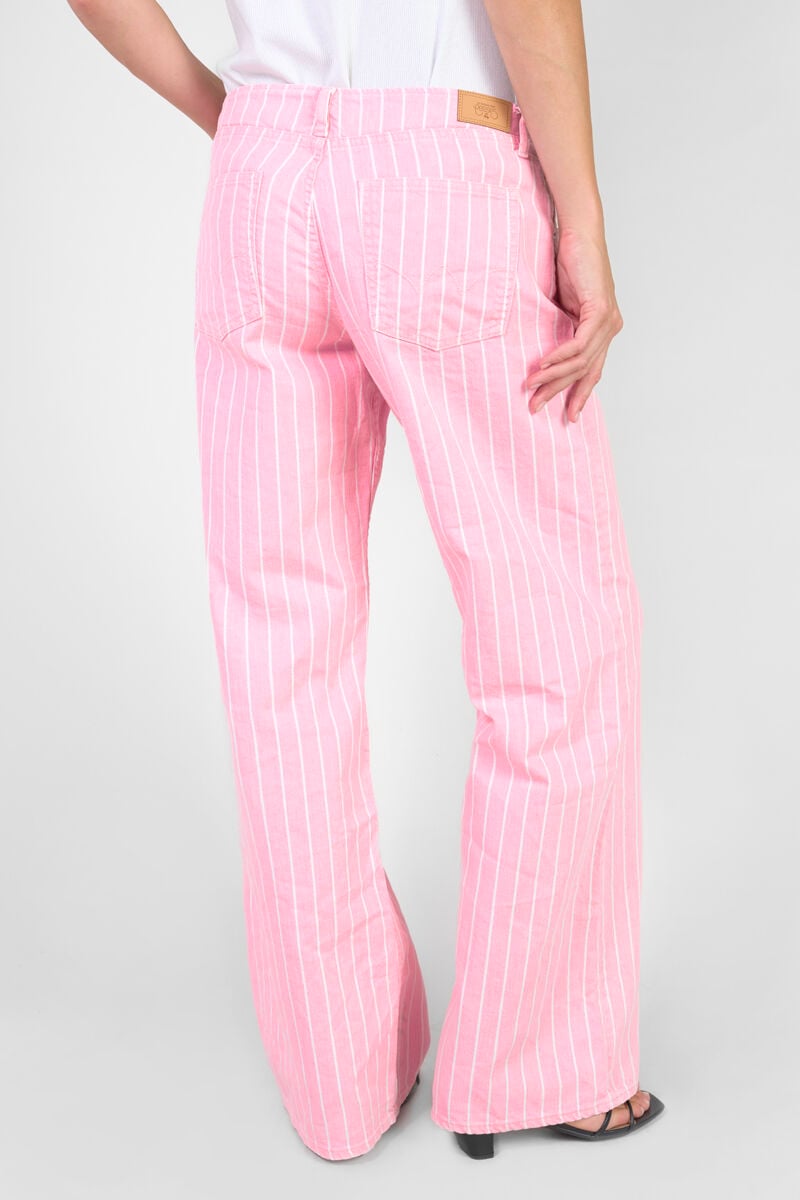 Jeans wide leg Lauryn rosa gestreift