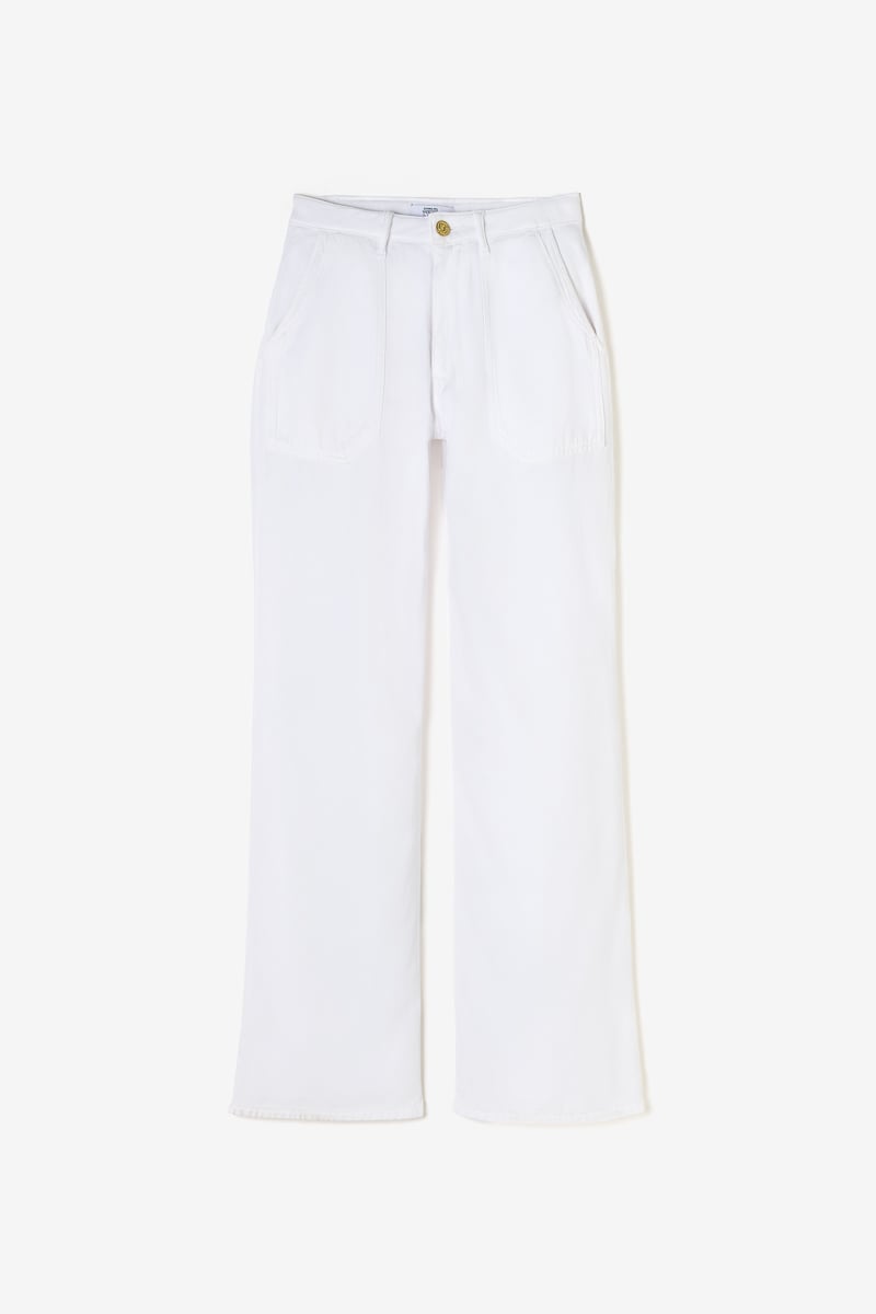 Jeans tencel wide leg Victoria high waist  Weiß