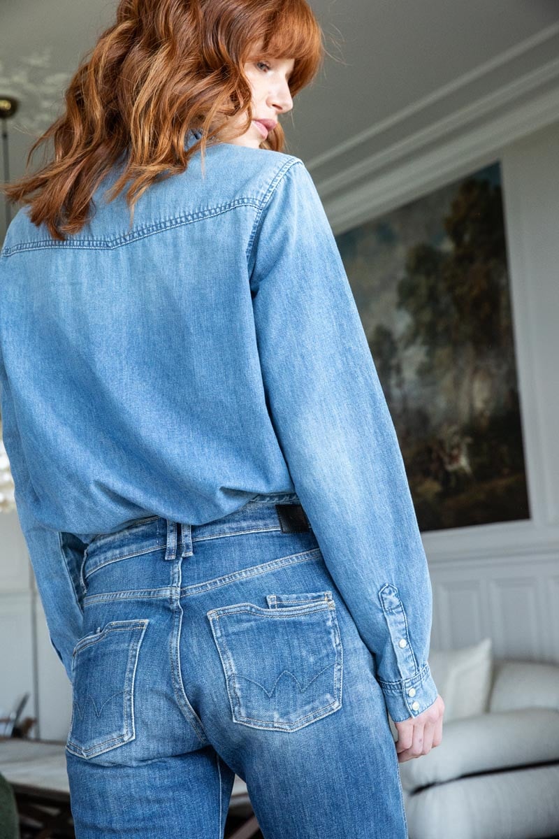 Jeans 400/17 mom Alena high waist 7/8 blau Nr.3
