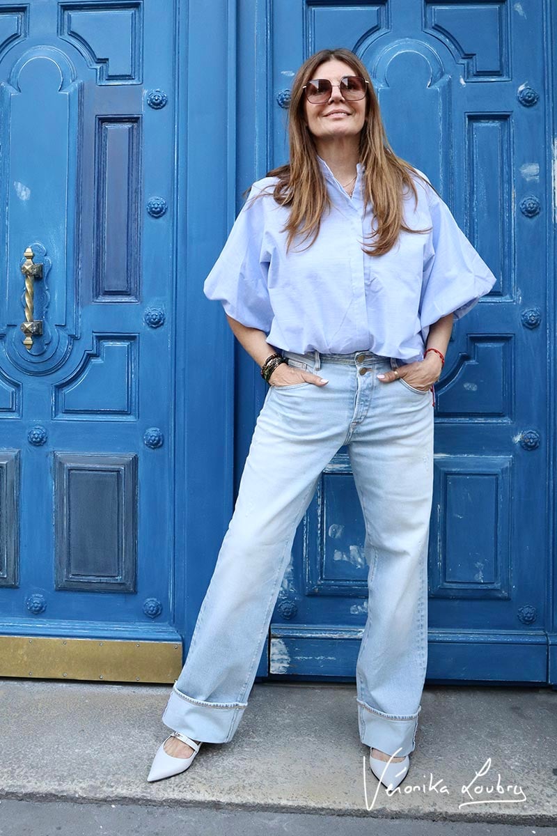 Jeans 400/28 loose Anastasia von Véronika Loubry Blau high waist Nr.5