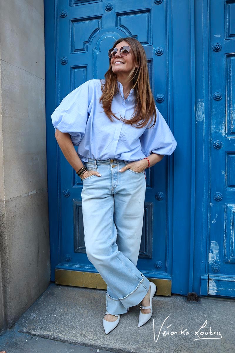 Jeans 400/28 loose Anastasia von Véronika Loubry Blau high waist Nr.5