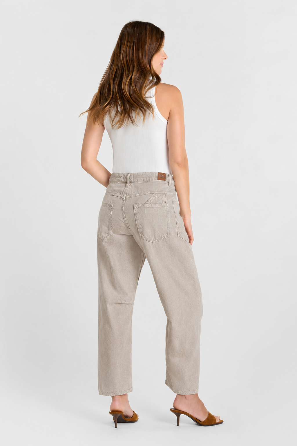Jeans balloon Madie Beige