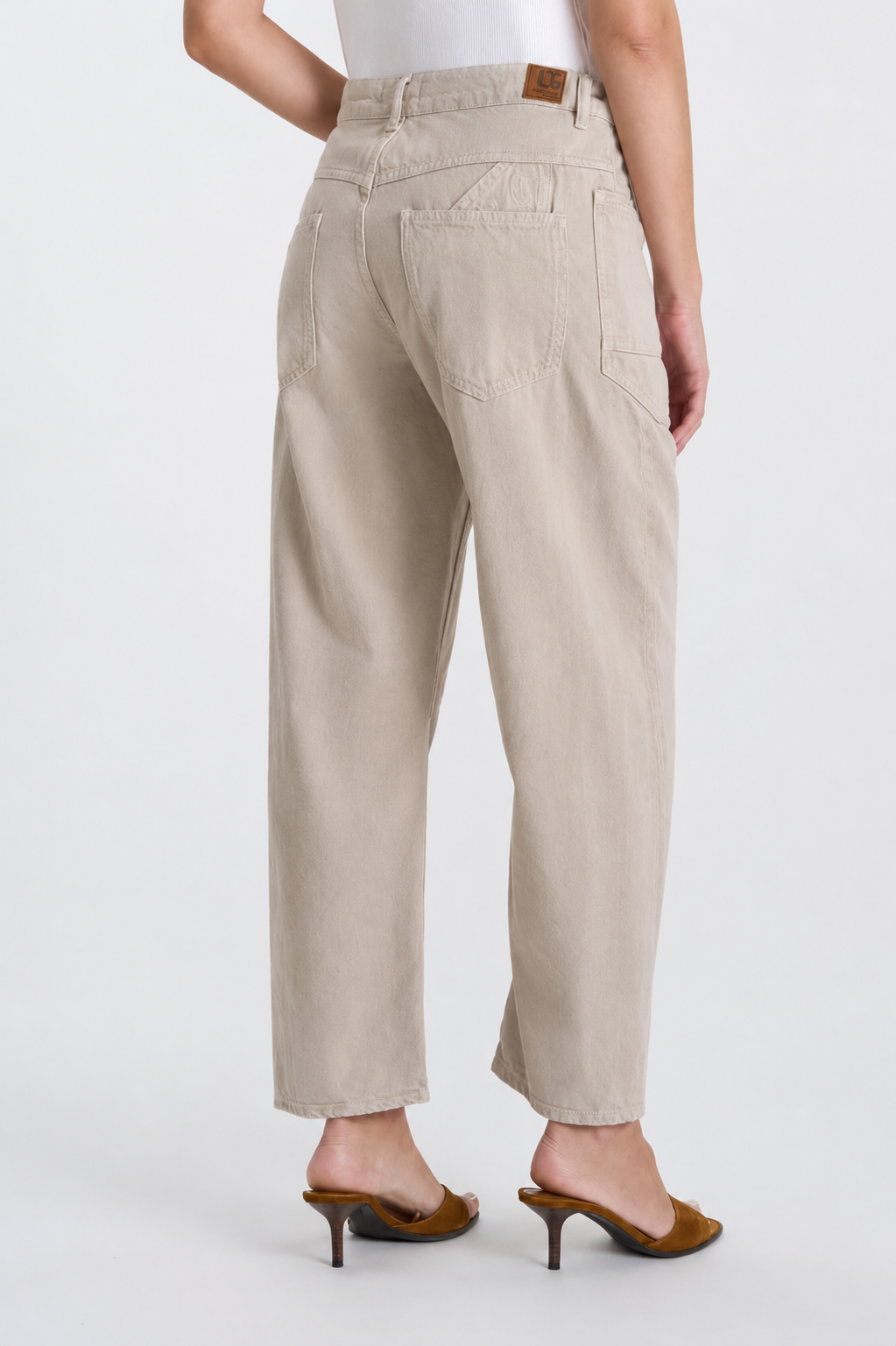 Jeans balloon Madie Beige
