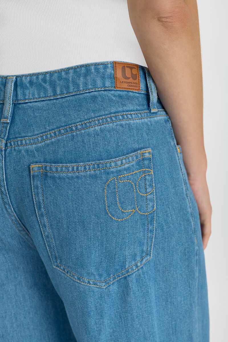 Jean Wide Leg Zazou tencel blau