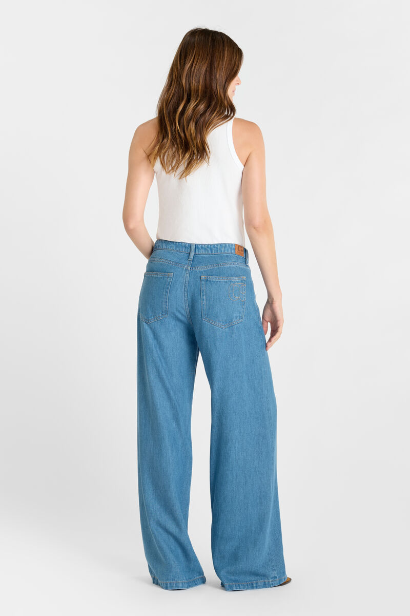 Jean Wide Leg Zazou tencel blau