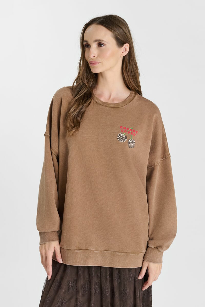 Sweatshirt Mery in braun