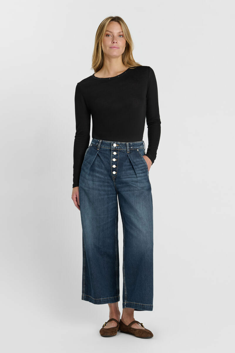 Jeans wide leg Donna blau Nr.2