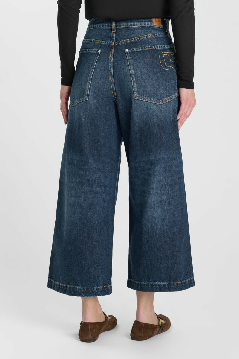 Jeans wide leg Donna blau Nr.2